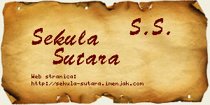 Sekula Sutara vizit kartica
